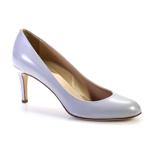 New J. Crew Miri Mid heel Leather Pumps, light gray, size 7 - Picture 12 of 12